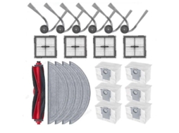 para Roborock Q10 S5/ Q10 S5 +/q10v/q10v+/q10 Vf/q10 Vf+/ S8 Pro S8 Pro Plus: Escova Lateral, Filtro, Pano de Limpeza e Saco para Pó BRILVIBERA