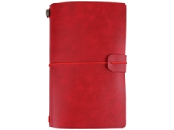 Caderno De Viagem Clássico Em Couro Pu, Diário Pessoal, Recarregável, Vermelho