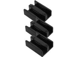 Conjunto De 3 Guias Inferiores Posicionamento Precisão Angooily, Em Plástico Preto, Compatíveis Com Portas De Chuveiro