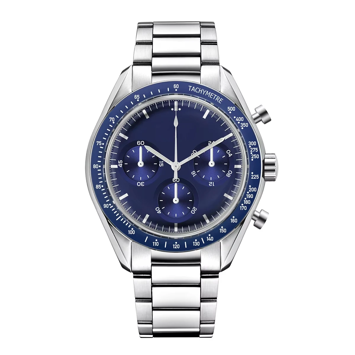 Relógio Masculino (azul) De 40 Mm Com Movimento De Quartzo, À Prova D'água E Com Vidro Mineral Luminoso.