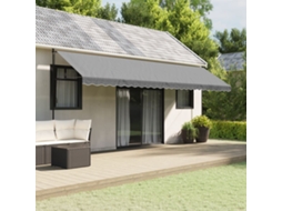 Vidaxl Tecido De Substituição Para Sanefa De Toldo 580x20 Cm Riscas Antracite