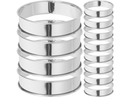 Conjunto De 12 Aros Aço Inoxidável Para Muffins 10cm 4 Polegadas, Com Borda Dupla