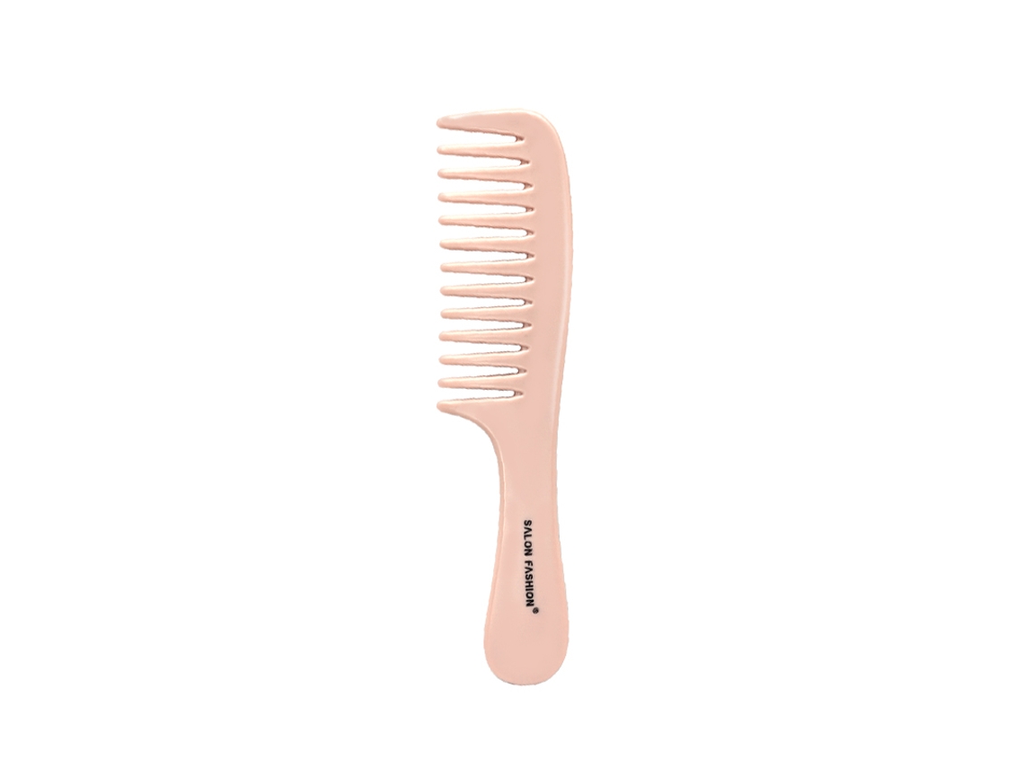 Pente Plano de Plástico com Dentes Largos para Massagem Capilar e do Couro Cabeludo. MDUG (estilo 3 Rosa)