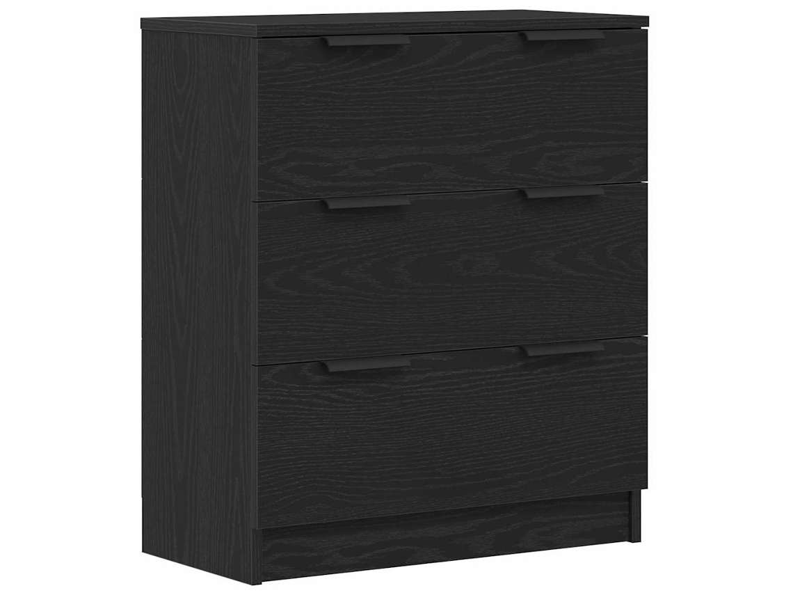 Aparador | Buffet Carvalho Preto 60 X 30 X 70 Cm Madeira Processada