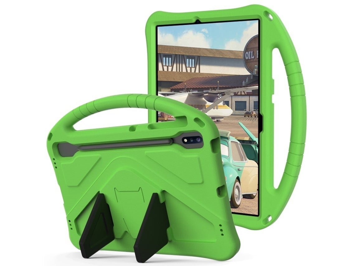 Capa Para Tablet Lurelia, Compatível Com Samsung Galaxy Tab S9 Plus 12.4 Anti Queda Portátil De Cobertura Total, Verde, Proteção Antiquedas