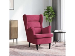 Vidaxl Poltrona Em Veludo Vermelho Tinto