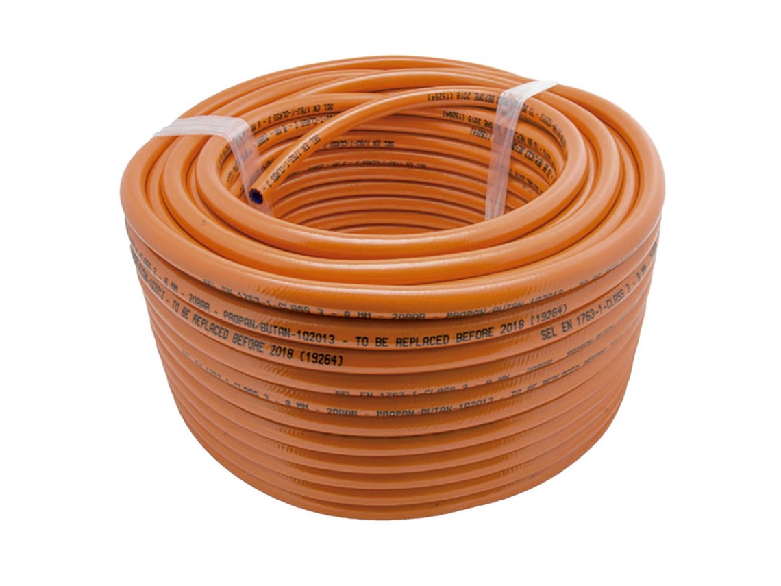 Termoplástico de Mangueira de Gás 8X15 Mm 10Mbar Laranja 25 Mtalamex