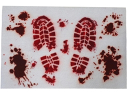 Tapete de Halloween Assustador com Estampa Sangue Antiderrapante para Decoração Boas Vindas Retrô a CHABERLU