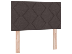 Cabeceira | Painel De Cama Marrom Escuro 80 Cm Tecido