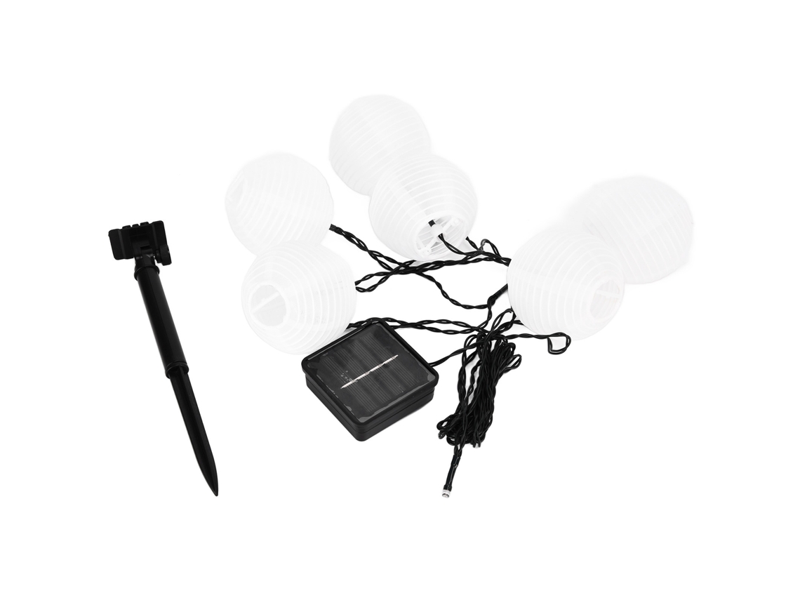 Rebe-lâmpada De Corda De Lanterna Solar Impermeável 10leds Branca Quente Para Casamento Festa Nylon Pendente