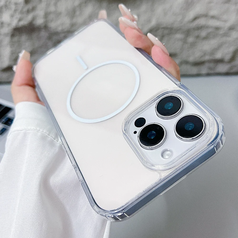 Capa Protetora Magnética Transparente Para Iphone (iphone 7 Plus, Branca)
