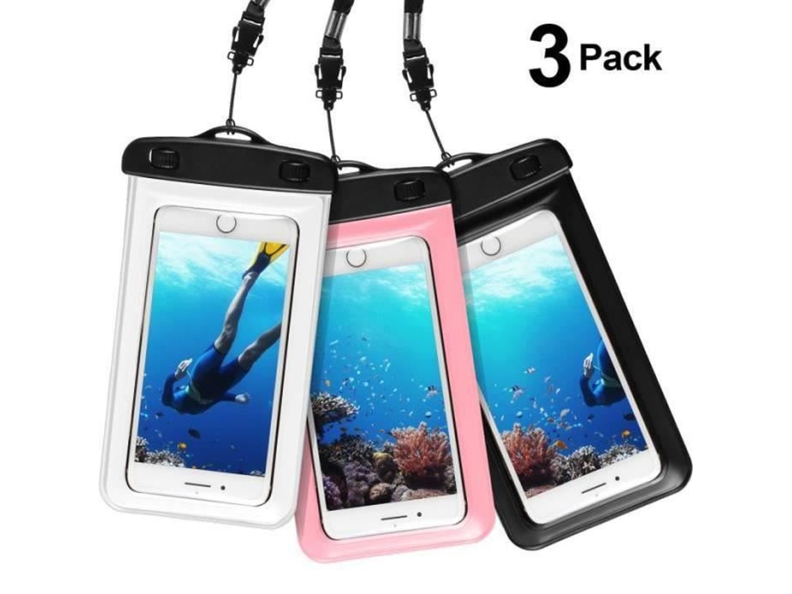 3 Peças Capa À Prova Dágua, Aroyi certificação Ipx8 Capa Protetora À Prova Dágua Para Iphone, Samsung, Huawei E Outros Smartphones