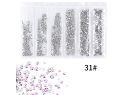 Piedras Strass Para Uñas Artísticas 6 Cuadrículas Coloridas 1440pcs Ferramentas Diy De Manicure