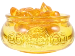 Tigela Citrino Amarelo Decoração Escritório Ideal Guardar Pequenos Objetos Design Exclusivo Atrai Prosperidade GOKOCO