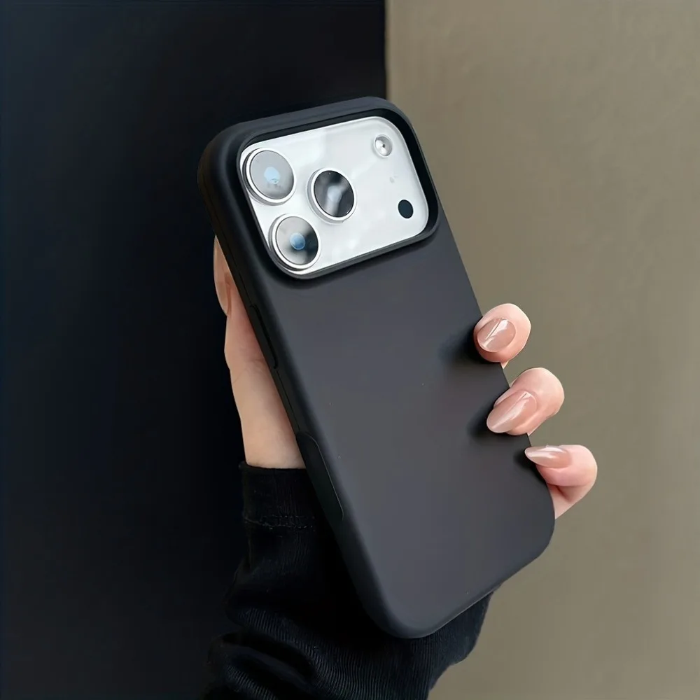 Capa Protetora De Silicone Líquido Para Iphone 17 Pro (preta), À Prova De Choque E Com Parte Traseira Macia E Acolchoada.