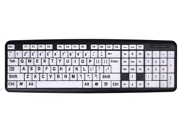 Teclado Com Fio Com Letras Grandes Teclado Com Teclas Grandes Teclados Usb Para Deficientes Visuais Everley891