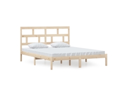 Bed Frame, Bed Frames Vidaxl Marrom Madeira De Pinho (160 X 200 Cm)