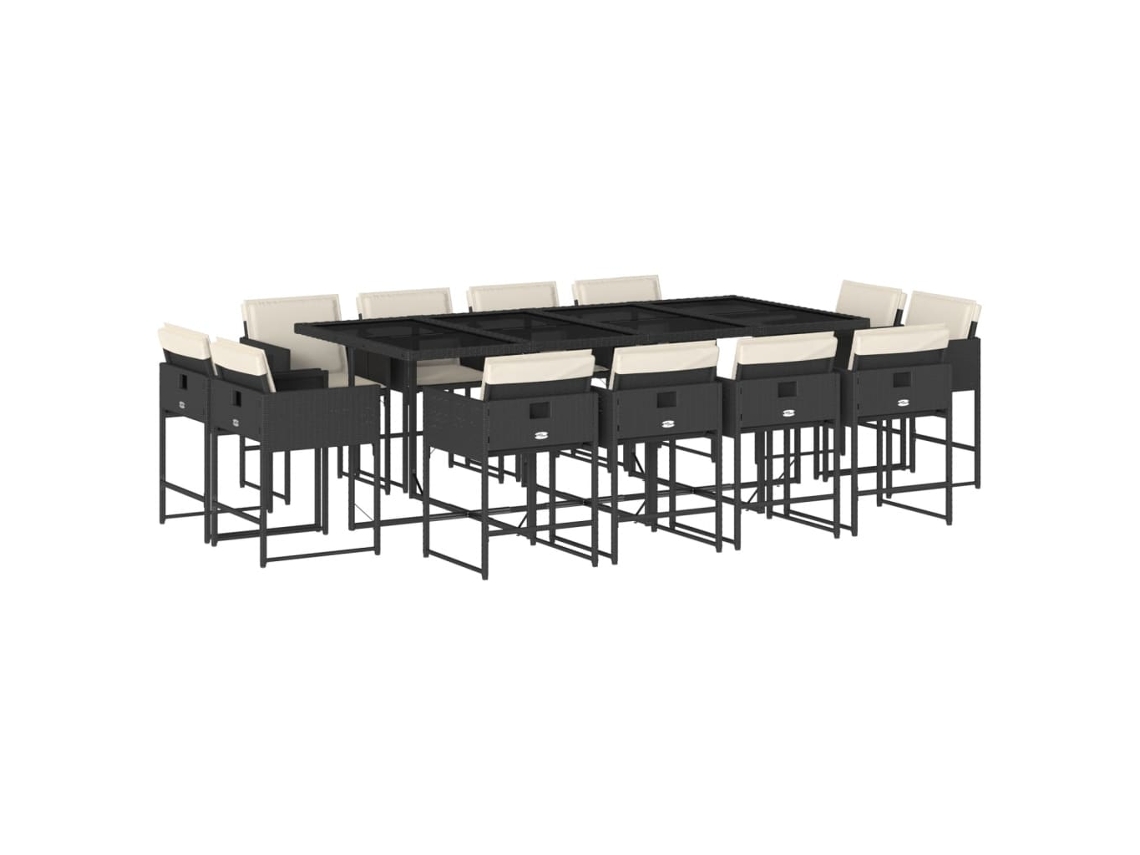 Garden Dining Set, Garden Dining Sets Vidaxl Preto Rattan / Vime (n/a)