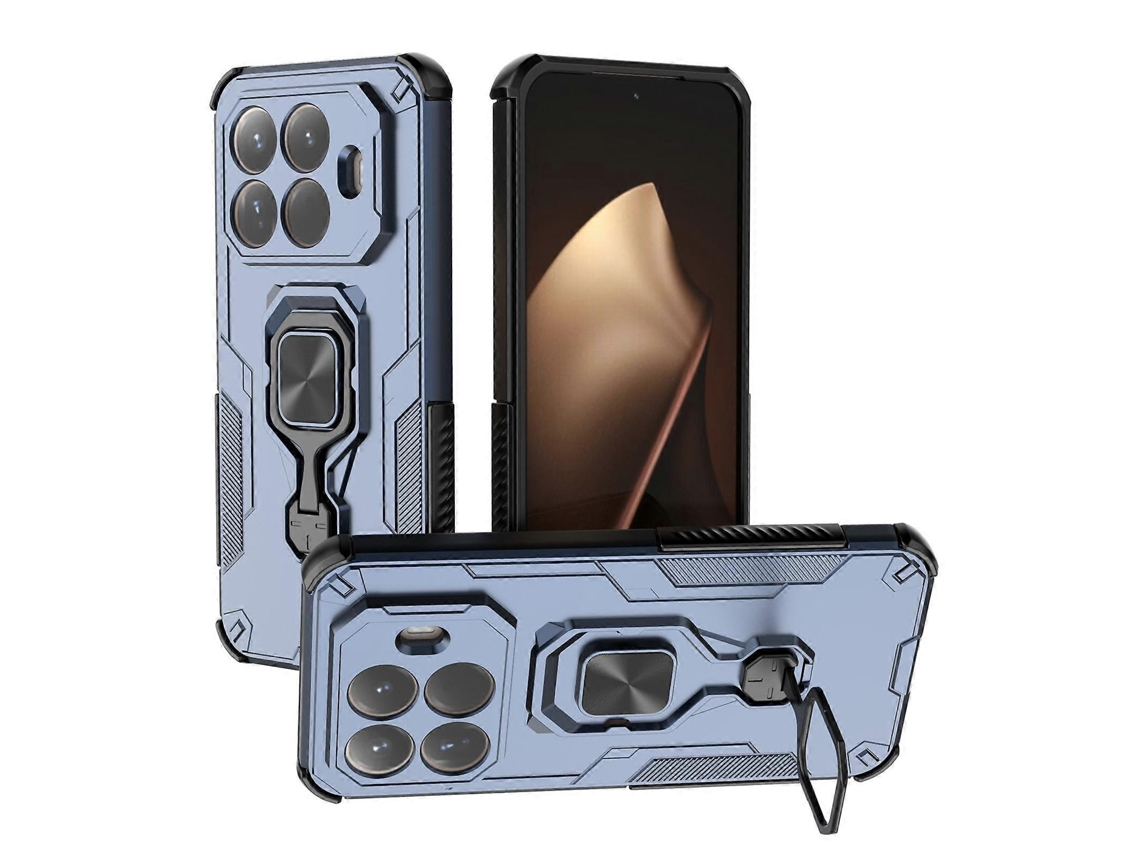 Capa Híbrida De Tpu E Pc Com Suporte De Metal Para Xiaomi 15t Pro