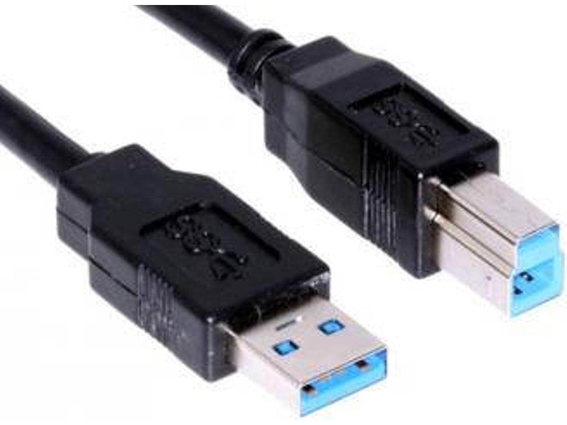 Cabo de Dados MICROCONNECT (USB A - USB B - 3 m - Preto)