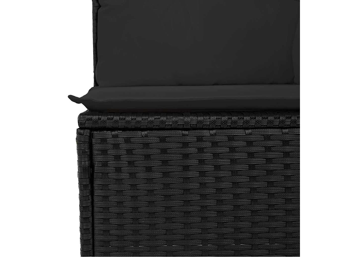 Maison Exclusive - Conjunto De Sofá De Jardim 9 Pcs Preto Rattan Sintético