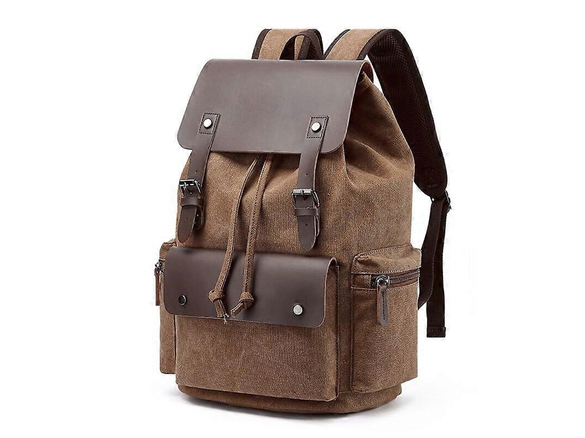Mochila Para Laptop Markroyal 15.6 Vintage Canvas Br Db Marrom Brilvibera