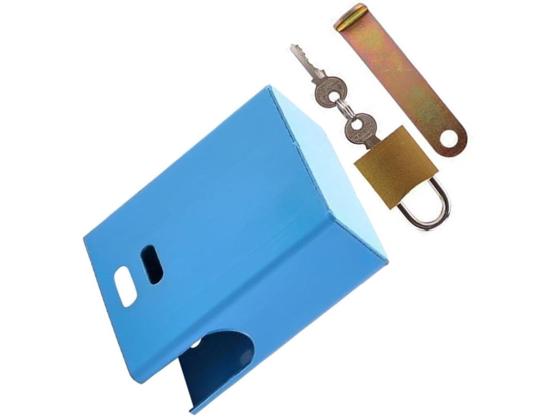 Trava De Torneira Multiuso Azul Para Uso Externo, Antifurto Jardim,