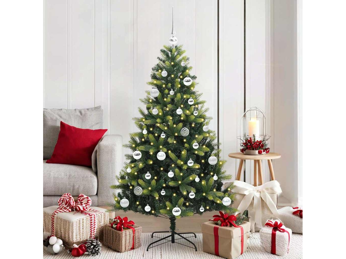 Vidaxl Árvore De Natal Artificial Com Hastes Flexíveis 150 Leds Verde