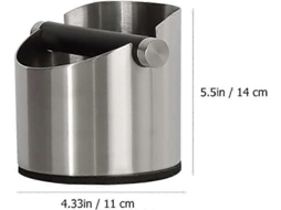 Recipiente De Aço Inoxidável Para Pó De Café Expresso Knockbox Acessórios Para Cafeteira Aquaforge (fmy)