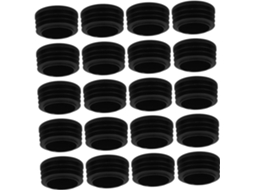 Tampas De Extremidade Plástico Preto Nolitoy, Design Antiderrapante, Pacote Com 20 Unidades, Material De Nylon, Para