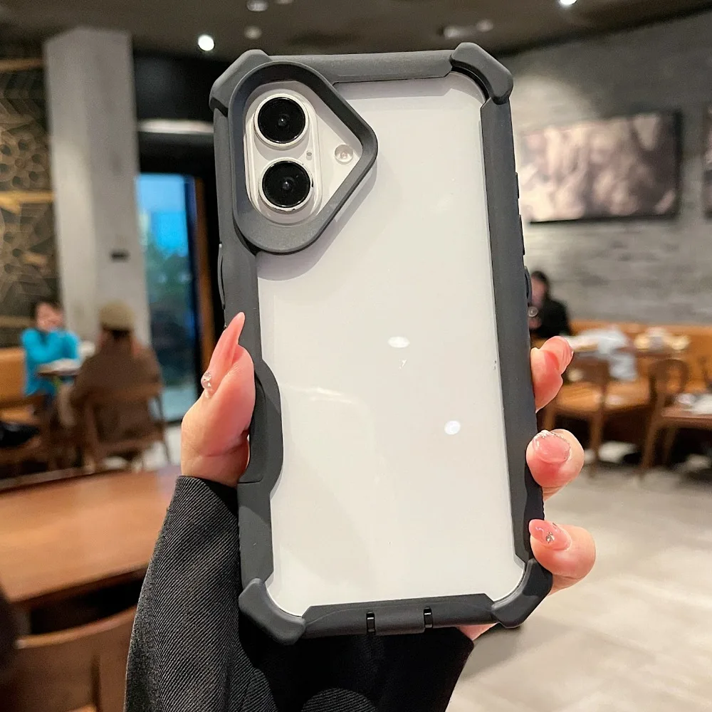 Capa Dupla, Transparente E Resistente A Impactos Para Iphone 12 Pro (preta).