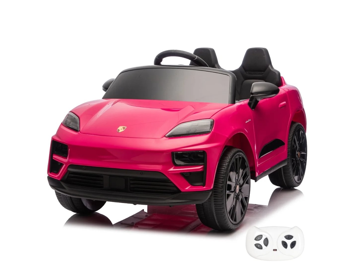 Porsche Macan Turbo S 12v Carro Elétrico Infantil 1 A 6 Anos – Carro Desportivo De Luxo Com Telecomando E Bluetooth – Rosa
