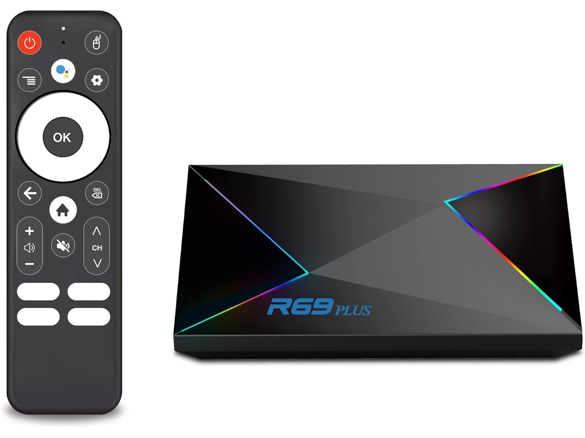 Android Tv Box 14.0, R69plus 4 Gb De Ram, 32 Gb De Rom, Android 14 Box, Resolução 4k/8k, Suporte Para Wi-fi Duplo 2.4g/5.8g (preto)
