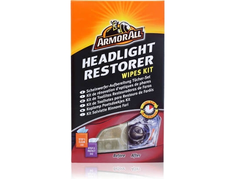 Produto de Limpeza ARMORALL Toalhitas Renovadoras de Faróis (2 Uds)