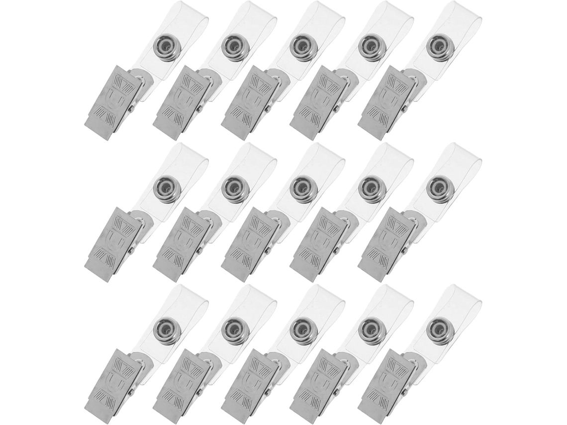 Ciieeo Conjunto de 40 Clipes Crachás de Metal com Pvc Transparente, Clipes Crachás Resistentes