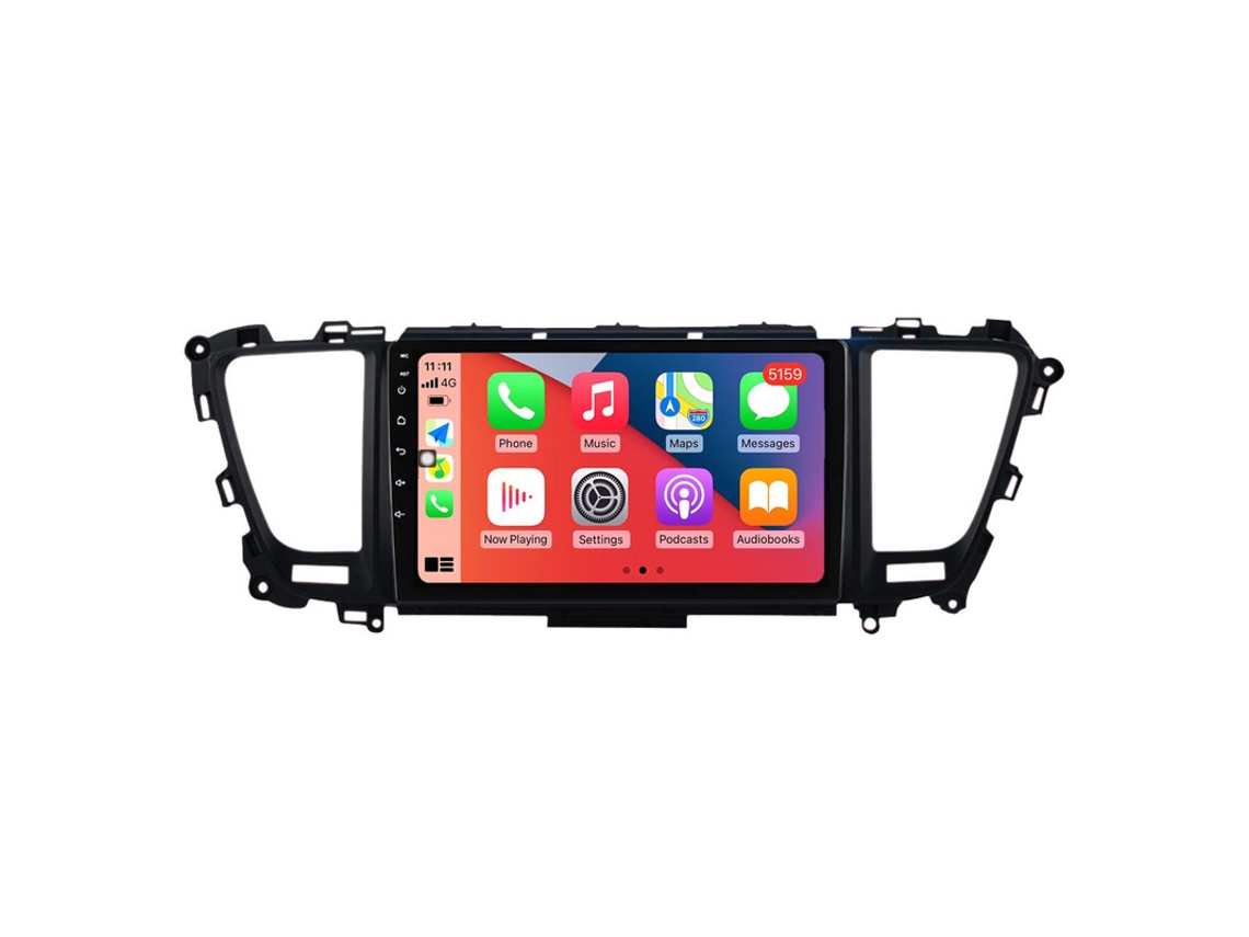 Auto Rádio Carro Bluetooth Autoradio 8GB RAM 128G ROM CarPlay Navegação GPS Ecrã Táctil RoverOne para Kia Carnival 3 YP 2014-2021  