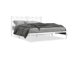 Estrutura de cama VIDAXL Branco Metal (207x156x90 cm)