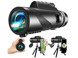 Telescópio Monocular 80x100 Para Adultos Monóculos Compactos De Alta Potência Com Suporte Para Smartphone E Tripé, Prisma Bak4 E Lente Fmc (