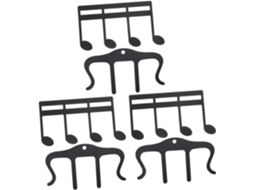 Conjunto Ibasenice com 6 prendedores de metal para partituras, para piano e guitarra.