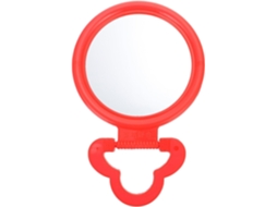 Espelho De Maquiagem De Parede Em Abs Com Base Estável, Vermelho Elegante Retrô