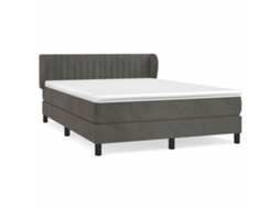 Box Spring Bed, Box Spring Beds Vidaxl Cinzeto Veludo (140 X 200 Cm)