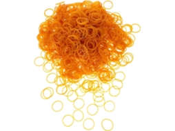 Conjunto de elásticos Inoomp Borracha Amarelos para mesa, alta elasticidade e proteção de arquivos, ideal para