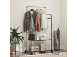 Vidaxl Suporte Para Roupas Preto 80 X 53 X 156 Cm