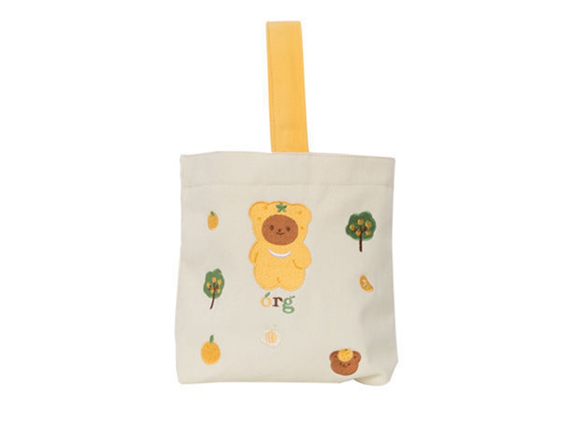 Bolsa Tote de Almoço Estilo Animal com Capacidade Grande Lona Durável Laranja e Urso Pequeno S/MARCA