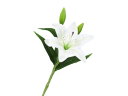 Laxiscreed Flor Artificial 3d Lily Branca De 38cm Para Decoração Elegante
