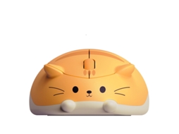 Rato Yizhood Gato Fofo 2.4g Sem Fio Criativo Gatinho Projetado Usb Óptico 1200 Dpi Mini Para Pc Laptop Kid Gifts Laranja