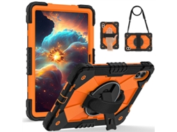 Capa Para Lenovo Idea Tab Pro Gen 2 13“ , Com Suporte Giratório E Alça Ombro, Suporte Para Caneta Integrado Laranja Hexinyigjly