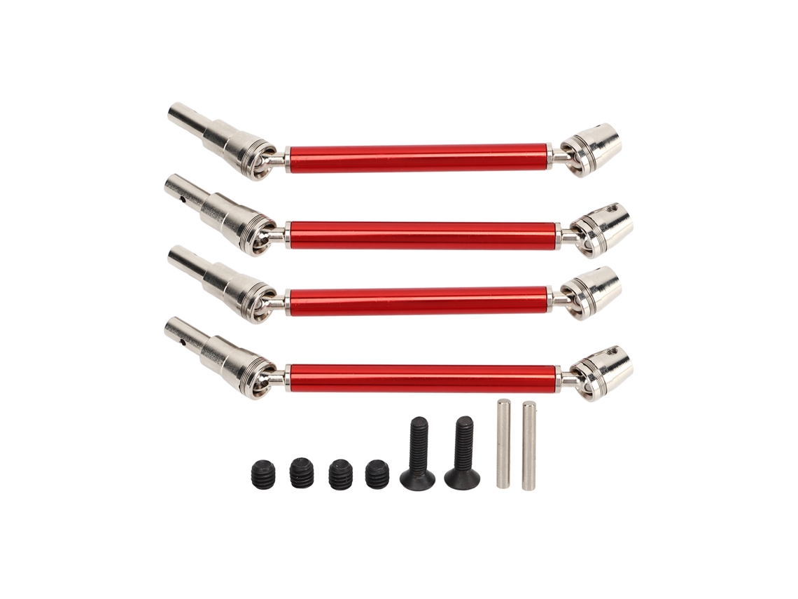 Mali 4 Pcs Eixo de Transmissão Cvd Dianteiro Traseiro para Carro Rc Arrma 1/10 Kit de Substituição Vermelho
