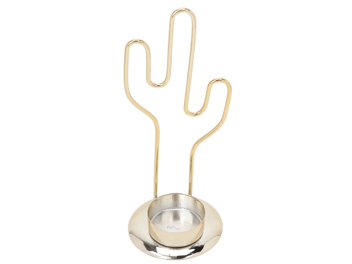 Portavelas De Metal Com Design De Cacto Decorativo Para Cena De Boda E Festa