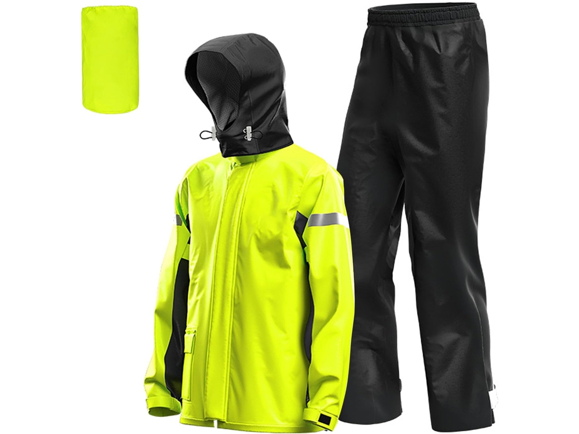 Conjunto De Chuva Masculino Burko Para Motociclismo, Jaqueta E Calça Impermeáveis Refletivas, Ideal Para Ciclismo